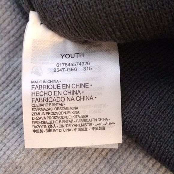 NIKE Big Kid's Volt Yellow Black Swoosh Pom Pom Knit Beanie NWT - Picture 13 of 15